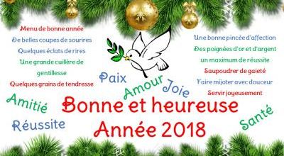 Bonne et heureuse Année 2018 !