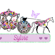 522b - Carrosse fleuri , signature, gif anime printemps