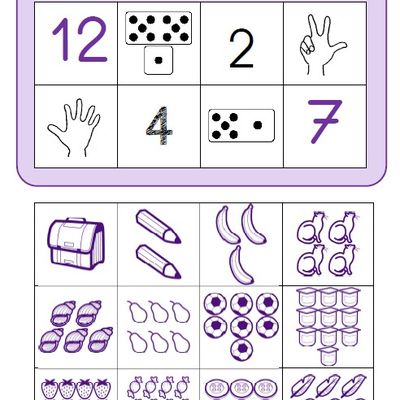Les nombres jusqu'à 12