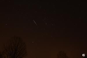 Un flash iridium près d'Orion