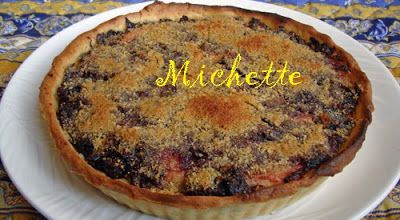Tarte au chou rouge, pomme et saucisson pistaché