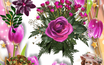 ANIMAUX FILLES FOND ROSE
