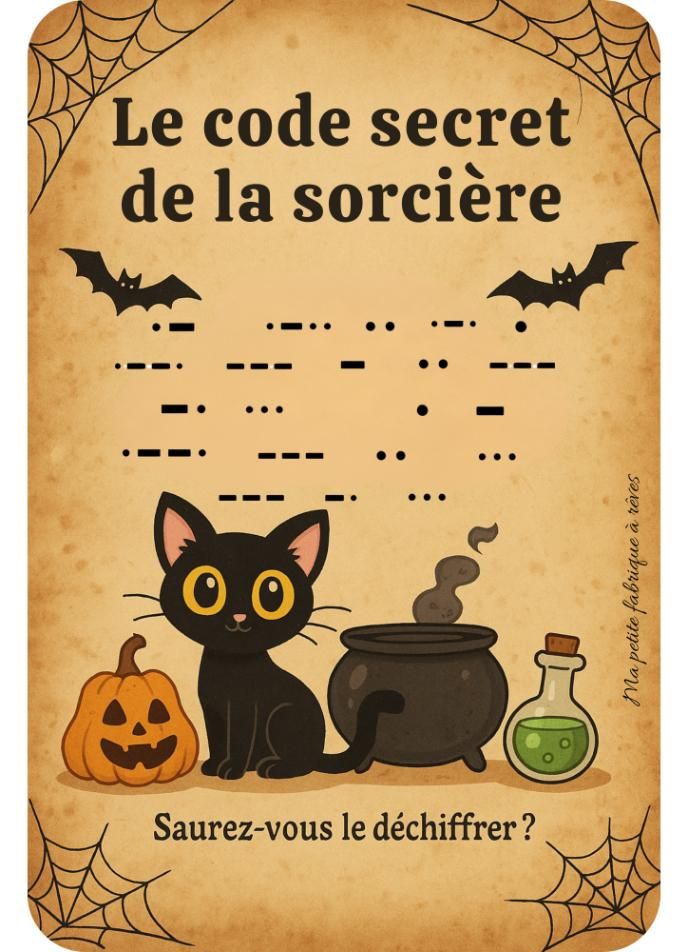 Enigme code morse escape game Halloween