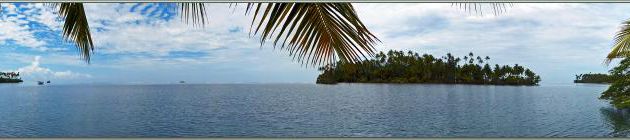 Côté mer : Panorama sur la baie Teto'oroa avec le motu Horea - Raiatea - Polynésie française