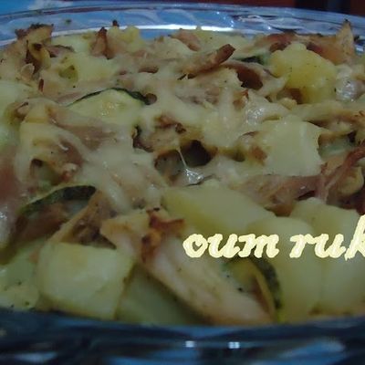 Gratin de pommes de terre et poulet