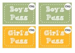 Toilet passes