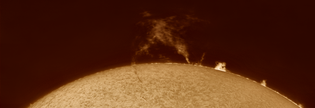 Belles protubérances solaires début août 2022