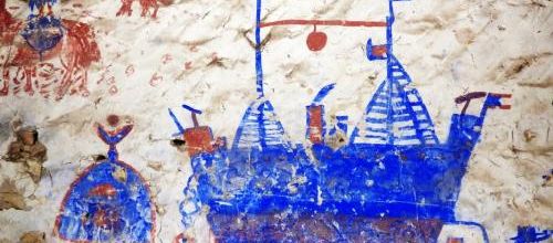 Etonnantes peintures murales de la grange Priault aux Bordes 