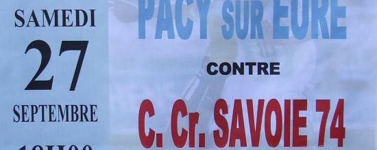 9e journée le 27 Septembre 2008 : PACY / CROIX DE SAVOIE (1 - 1)