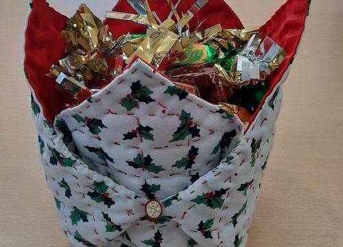 Les petites panières de Noël en piqué marseillais