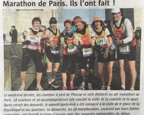 Marathon de Paris 2016...