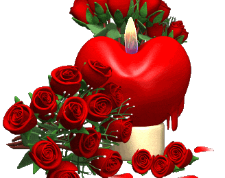 Saint Valentin...des fleurs et des bisous...