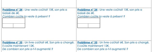Différenciation niveau CP : Problèmes adaptés n°33 à 35