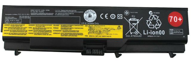 Batteria per Lenovo ThinkPad 70+ T430 T530 W530 - 45N1005 (5200mAh/57WH) batteria di ricambio