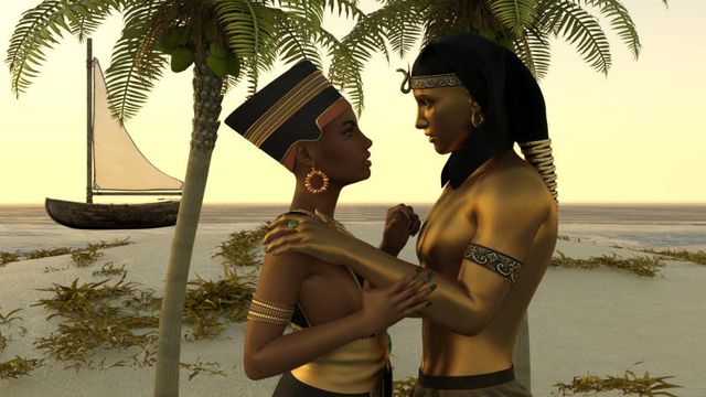 Coucher de soleil sur le Nil (Daz studio)
