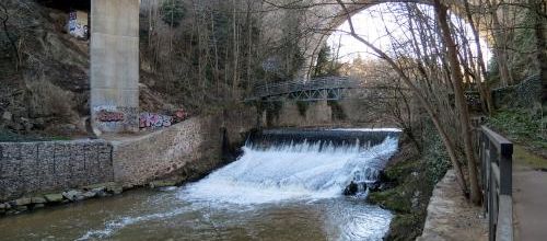 La rivière Yzeron à Francheville (Rhône)