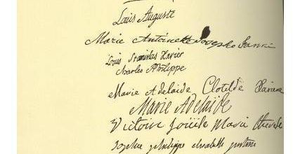 Acte de mariage de Marie Antoinette et de Louis XVI. 