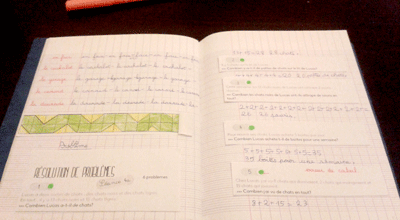Cahier du jour et petites frises.