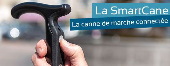 Smartcane : Une canne de marche avec  télé-alarme intégrée 
