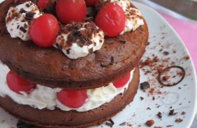 Brownie layer cake façon Forêt Noire