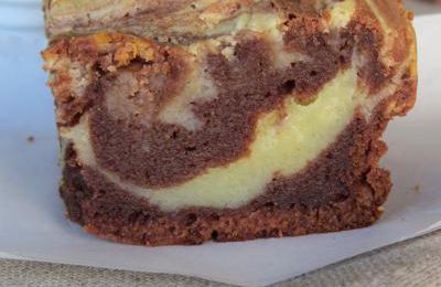 Brownie marbré aux deux chocolats