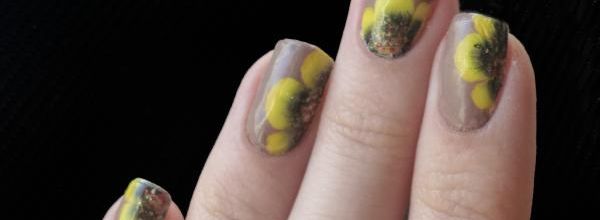 One stroke fleurs jaunes et noires