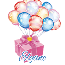 384 Cadeau ballon, gif animé, blinkie
