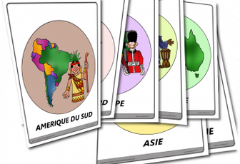 Les continents - Jeu de cartes