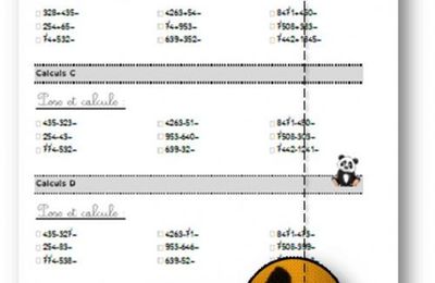 Calculs additifs et soustractifs "à la carte"