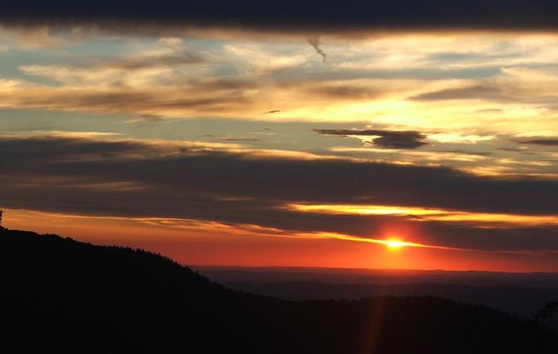 mon coucher de soleil au ballon d'alsace