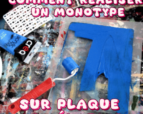 Dessin et peinture - vidéo 4198 : Comment réaliser un monotype sur une plaque de gélatine ? - acrylique. 