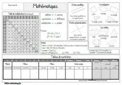 Sous-mains CM1 CM2 - Maths