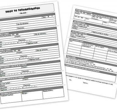 Fiche de renseignements