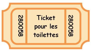 Tickets pour les toilettes