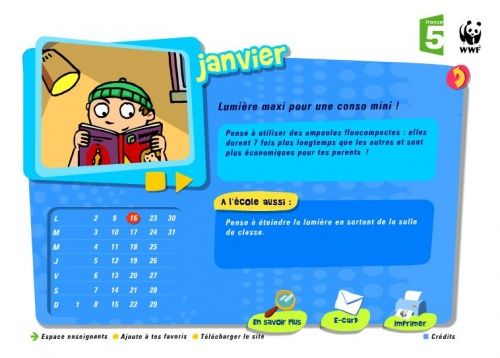 Calendrier écolo WWF