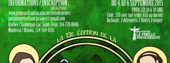 La Fête des Tentes  : INVITATION AU JEUNES ADULTES DU QUÉBEC ET D'AILLEURS