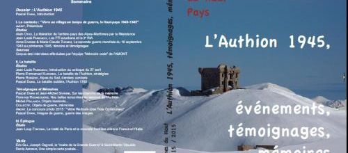 * Le cycle de l'Authion se termine en beauté avec la dernière publication 2015 de l'AMONT !