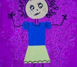 Bonhommes, collage, encre et gros sel