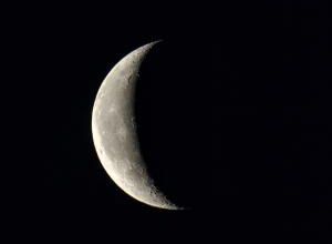 Croissant de Lune au télescope
