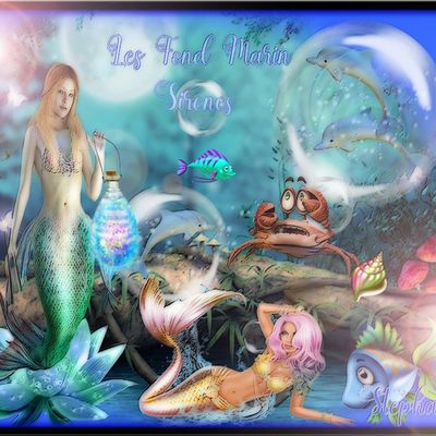 creation fond de mer avec des sirenes 