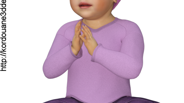 Tube de bébé assis (render-image)