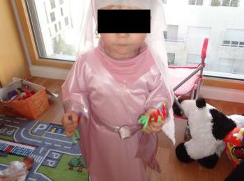 Déguisement de princesse fait pour l'anniversaire des enfants