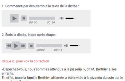 Dictée audio Bescherelle