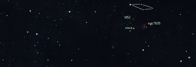 Une nouvelle nova brillante dans Cassiopée