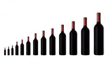 La taille des bouteilles de vin en France