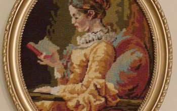 La liseuse de Fragonard au petit point
