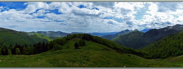 Randonnée à Couledoux, à la limite Haute-Garonne / Ariège vers Pale Grande / Piéjau : Panorama 360° musical interactif