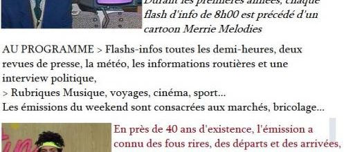Nostalgiques ? Télématin, Matin Bonheur