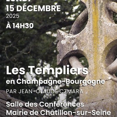 "Les Templiers en Champagne-Bourgogne", une conférence de Jean-Claude Czmara pour l'ACC