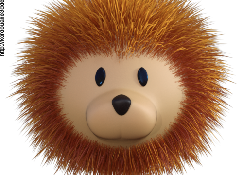 Tube mascotte boule de poil (render)